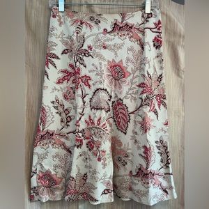 Ann Taylor Loft Floral Print Fit & Flare Skitt